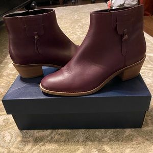 Cole Haan bootie. Wine colored.